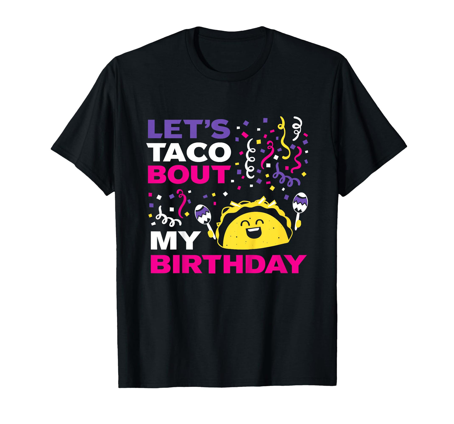 Kids Party Shirt for Birthday Girl | Taco Fiesta Theme T-Shirt