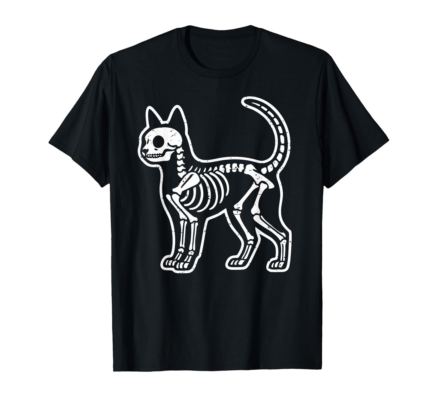 Cat Skeleton Halloween T-Shirt