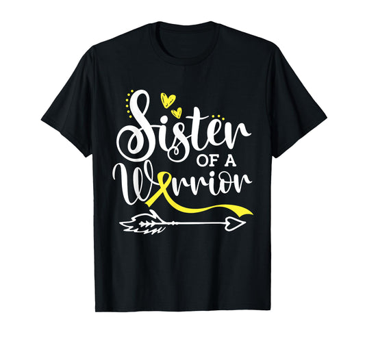 Sister Of A Warrior Sarcoma and Bone Cancer Awareness T-Shirt