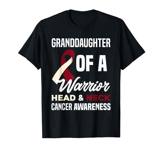 Proud Granddaughter Of A Warrior Head Neck Cancer Awareness T-Shirt
