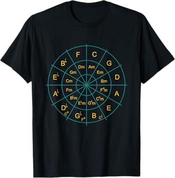 Circle Of Fifths Music Teacher Music Student Composer T-Shirt for Men Women Girls Kids