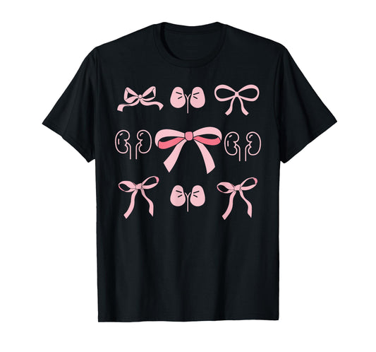 Coquette Bow Kidney Nurse Nephrology Dialysis Technician T-Shirt