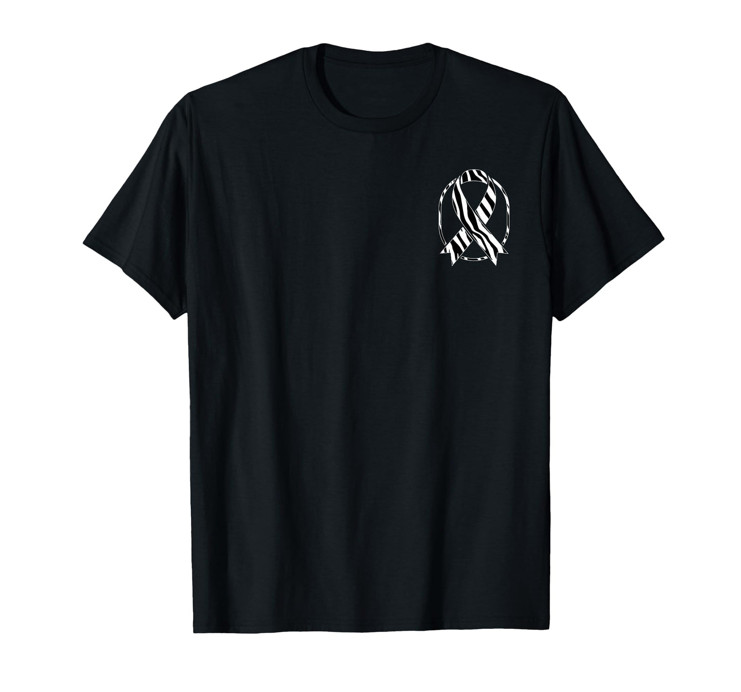 Zebra Ribbon Carcinoid Cancer Awareness T-Shirt