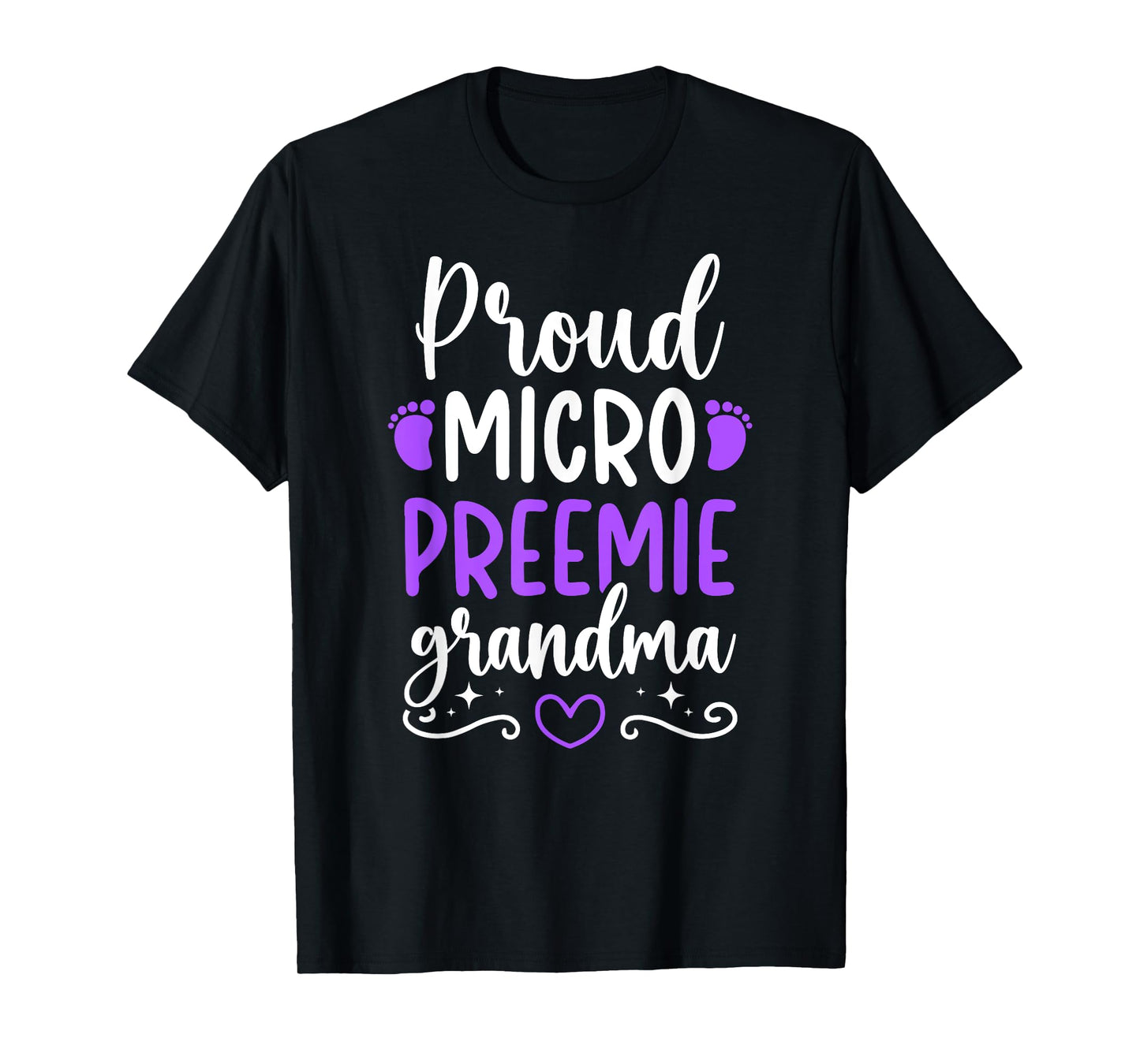 Proud Micro Preemie Grandma NICU Grandma Of NICU Warrior T-Shirt