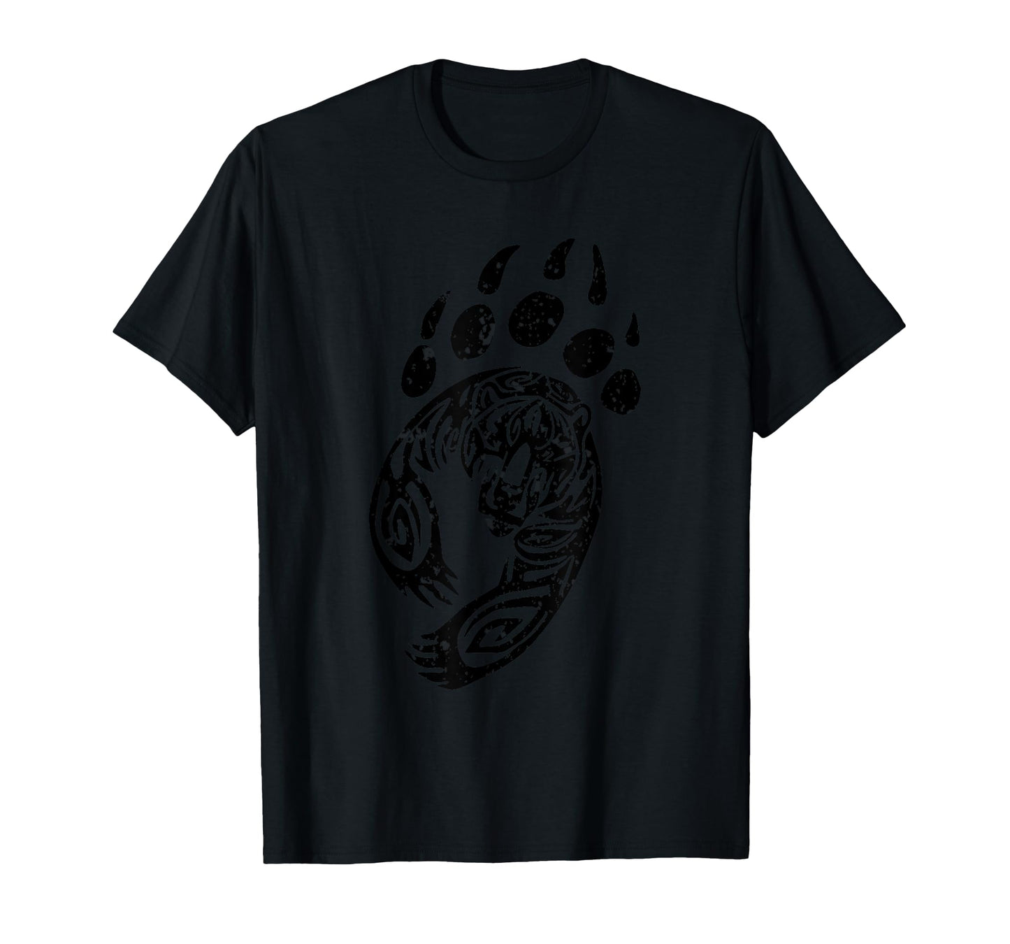 Bear Clothing Paw Print Grizzly Black Claw T-Shirt