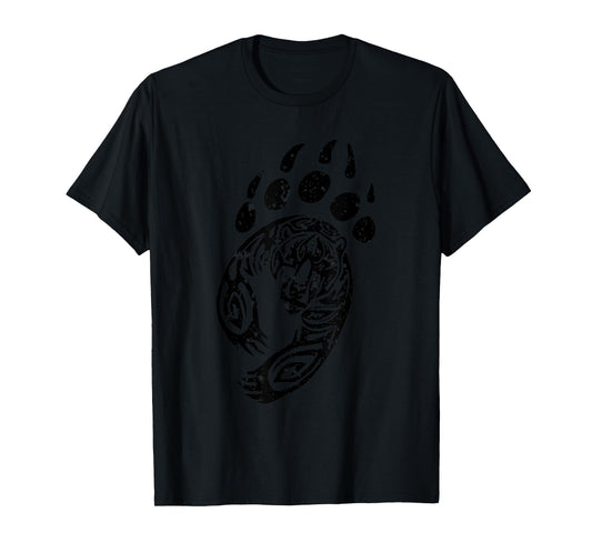 Bear Clothing Paw Print Grizzly Black Claw T-Shirt