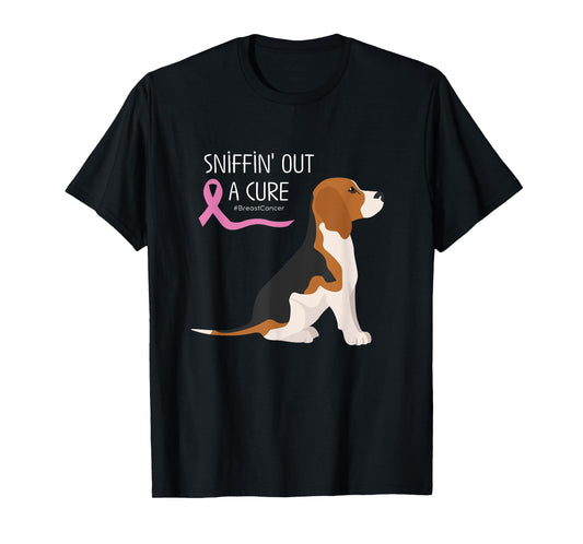 Beagle Dog Lover Breast Cancer Awareness Men Women T-Shirt