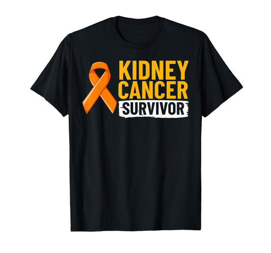 Kidney Cancer Orange Ribbon Awareness Survivor T-Shirt