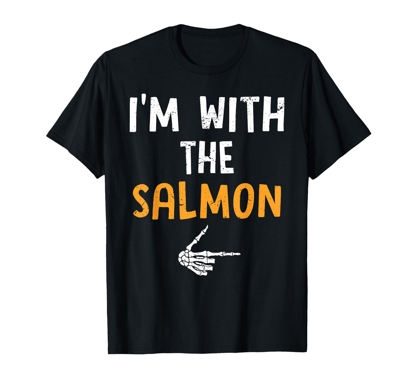 I'm with The Salmon Costume Halloween Matching Couple T-Shirt