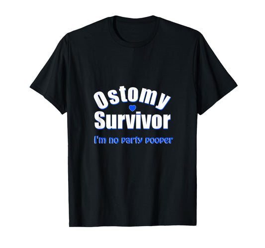 Ostomy Survivor Funny | I'm No Party Pooper Stoma Bag T-Shirt