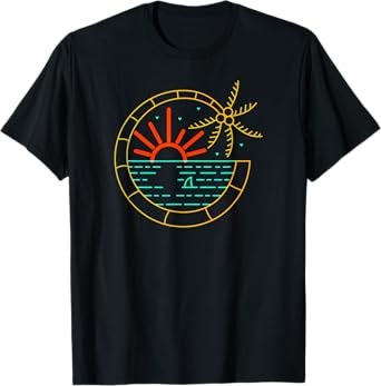 Island Vibes Are Good Vibes Sunset Palm Tree T-Shirt