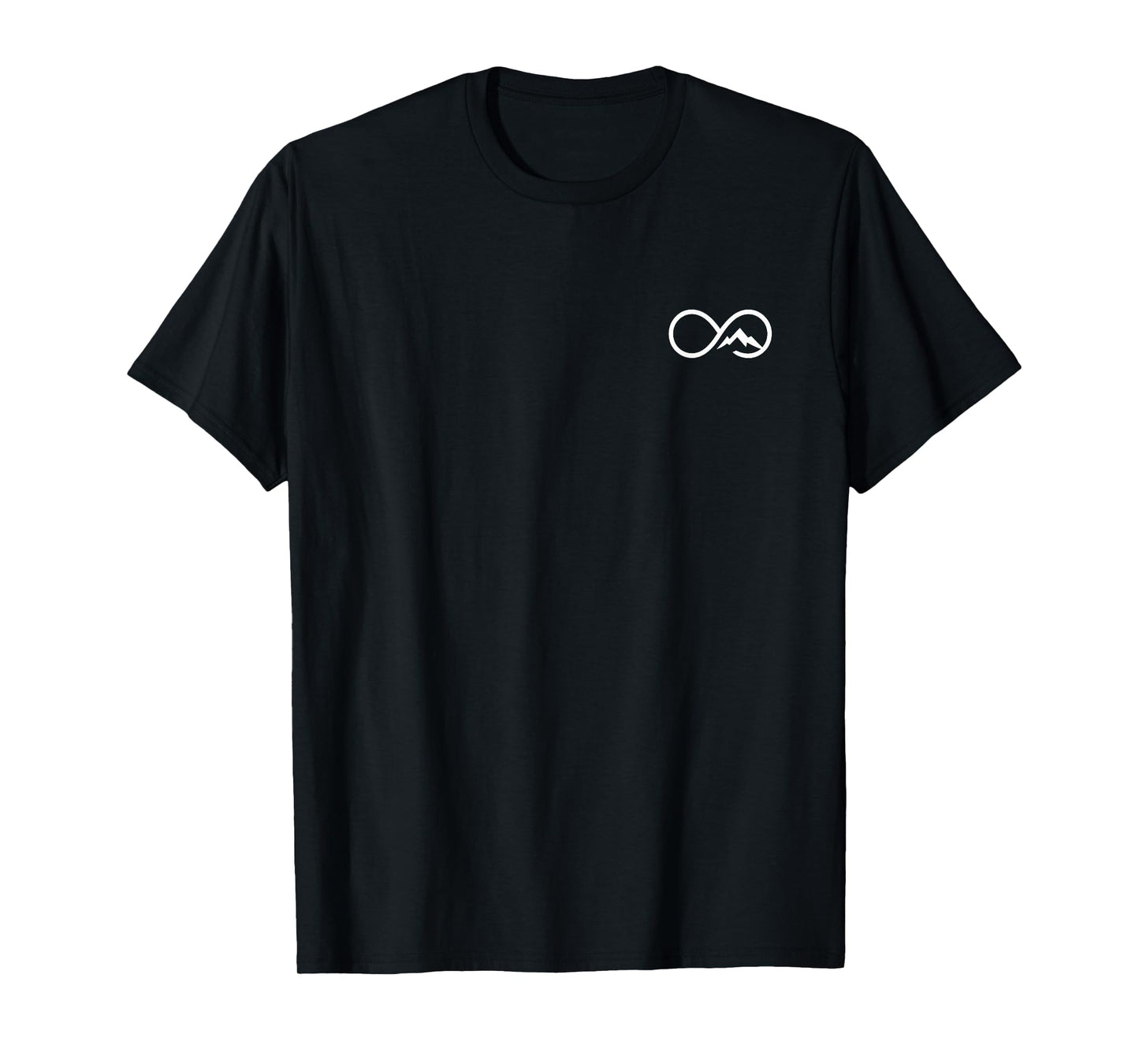 Small Infinity Mountain Minimalist Outdoors Icon Art Logo T-Shirt