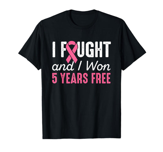 Breast Cancerversary 5 Years Breast Cancer Free Shirt Gift T-Shirt