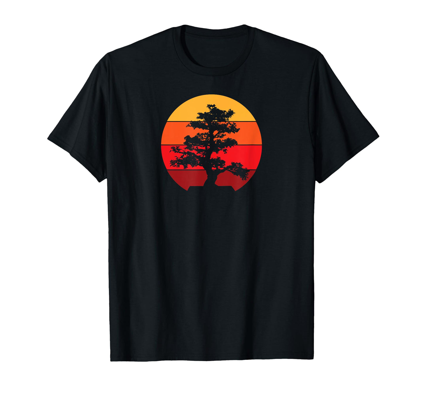 Pacific Ocean Beach Bonsai Tree Sun Retro Vintage T-Shirt Men Women Girls Kids T-Shirt