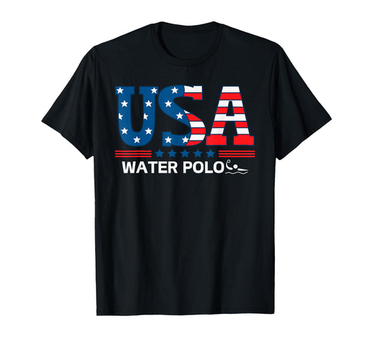 Water Polo United States Flag USA Team Sport Water Polo T-Shirt