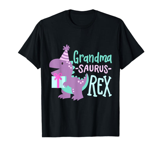 Dinosaur Birthday Grandma Saurus T Rex Family Matching Party T-Shirt