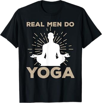 Funny Yoga Design For Men Boys Yoga Pose Meditation Lovers T-Shirt