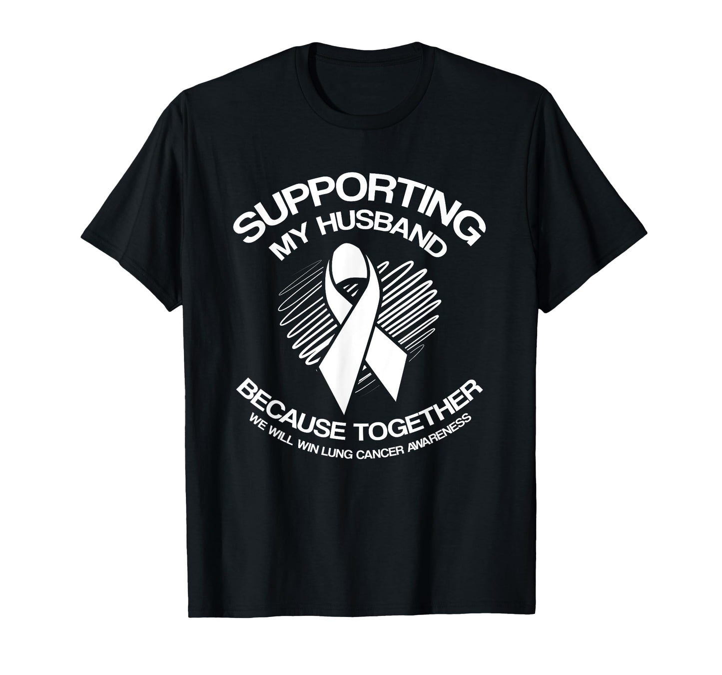 Lung Cancer Awareness Shirts Supporting Husband T-Shirt