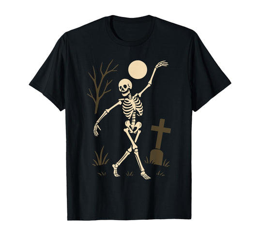 Dancing Skeleton Shirt Women Men, Tap Dance Halloween T-Shirt