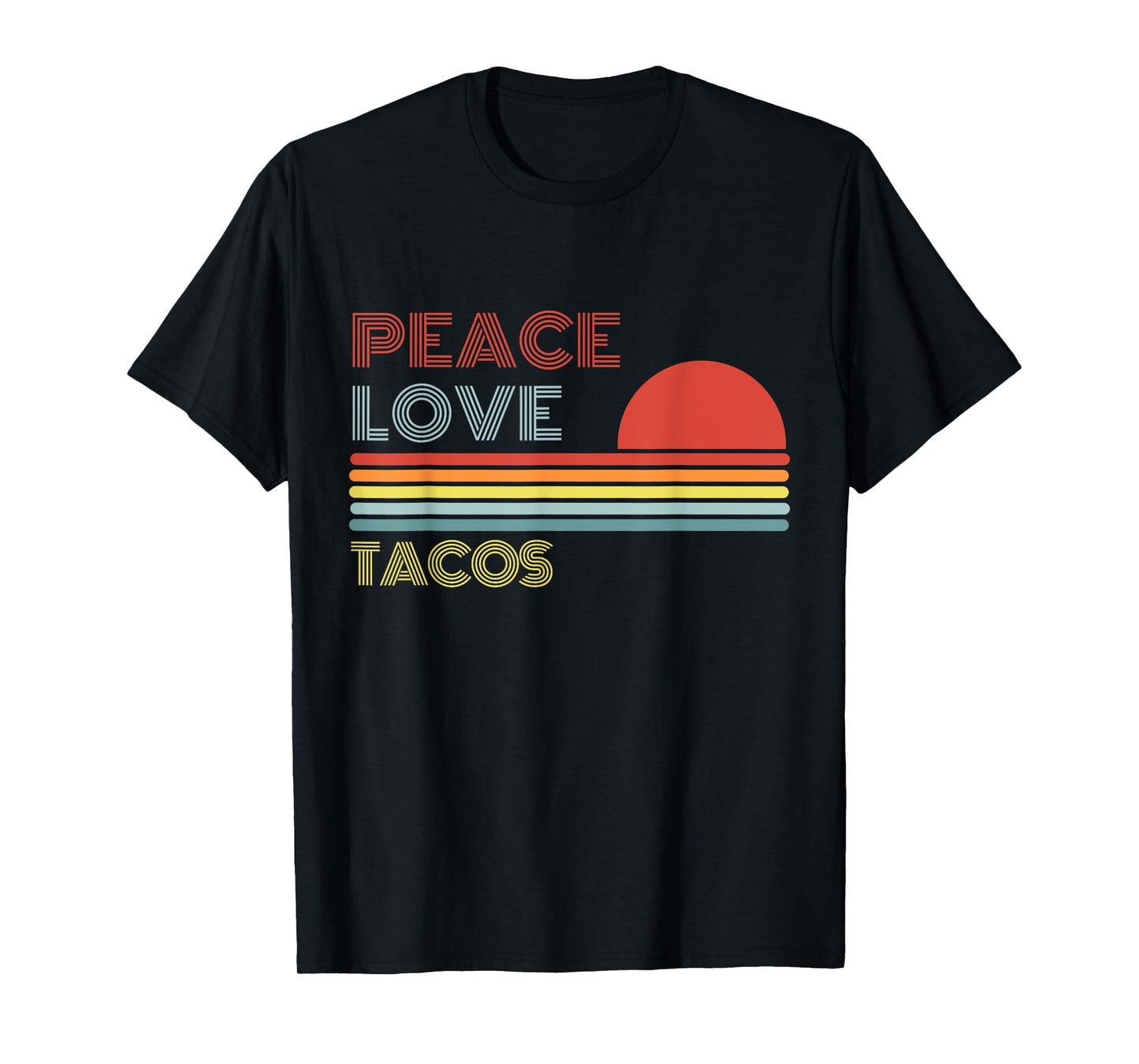 Peace Love Tacos Retro Vintage T-Shirt