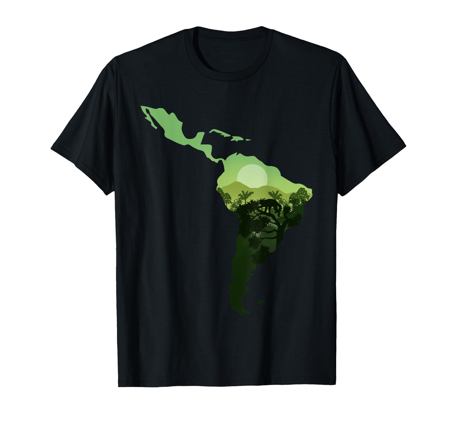 Latin america map and beautiful nature T-Shirt