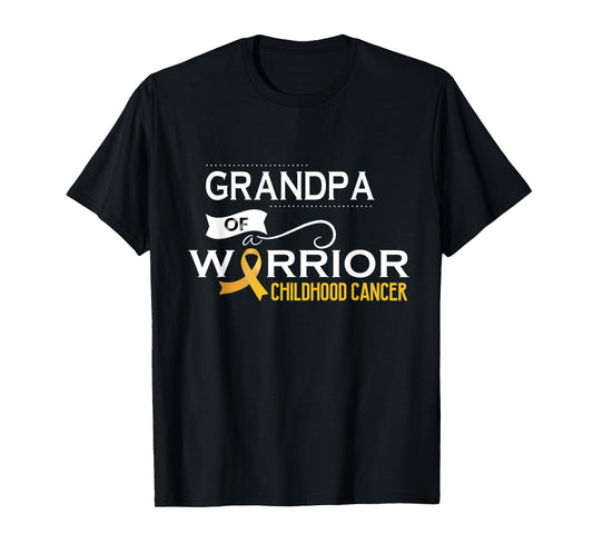 Childhood cancer awareness Grandpa of a warrior T-Shirt