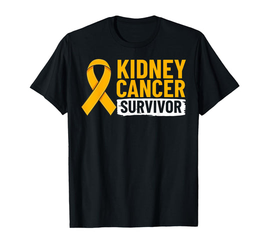 Kidney Cancer Orange Ribbon Awareness Survivor T-Shirt