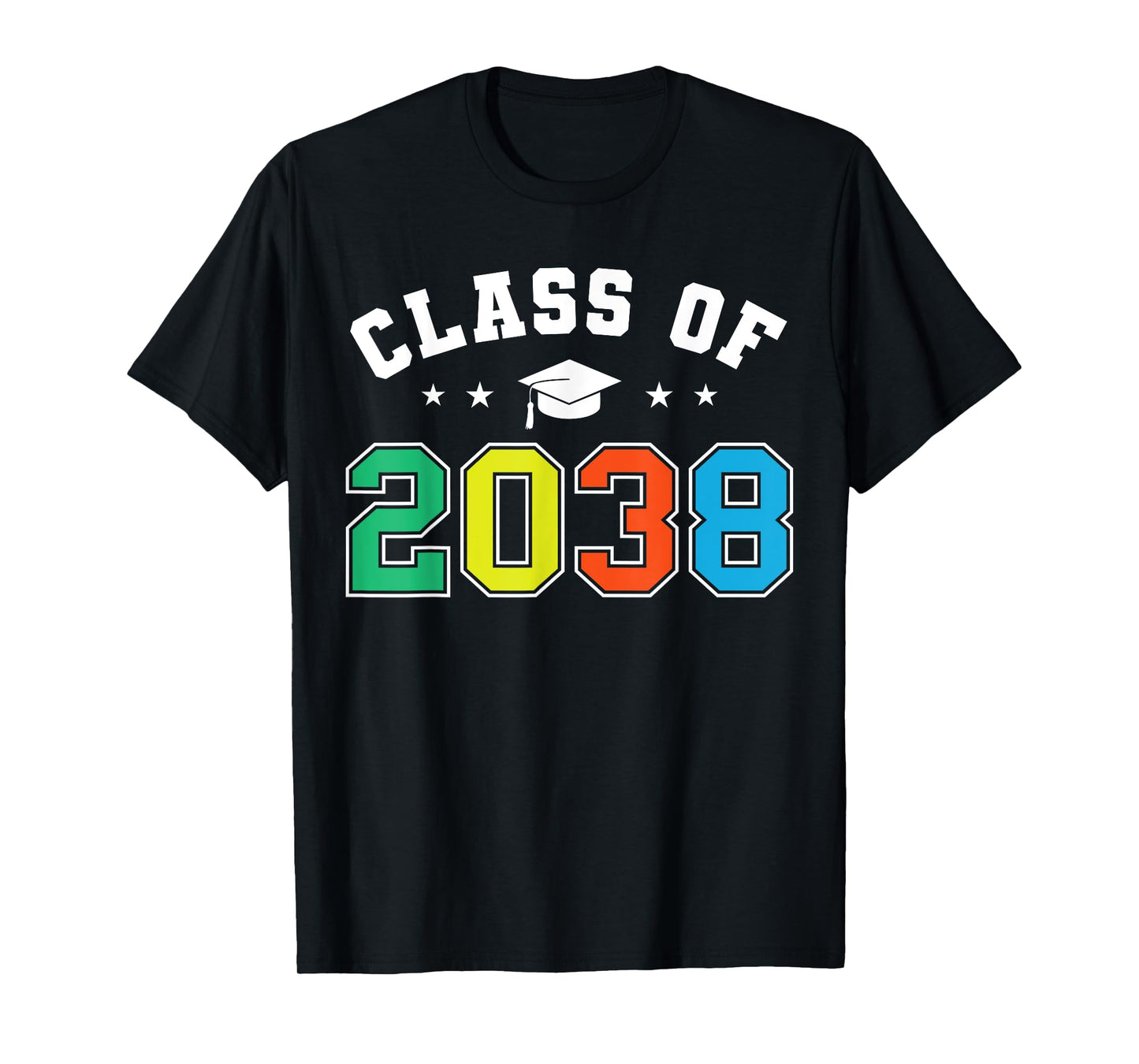 Class of 2038 Grow With Me Funny Kindergarten Back To School T-Shirt