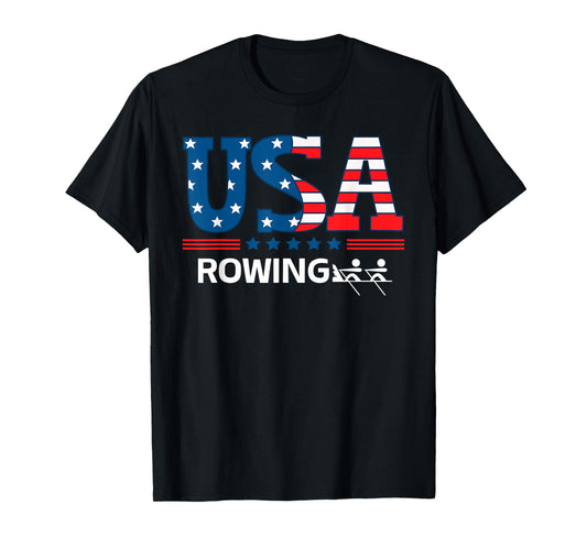 United States Flag Rowing USA Team Sport Rowing T-Shirt
