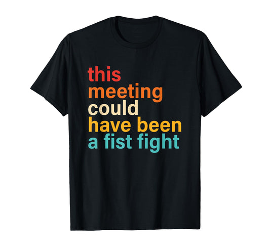 This Meeting Could Have Been A Fist Fight Funny Saying T-Shirt