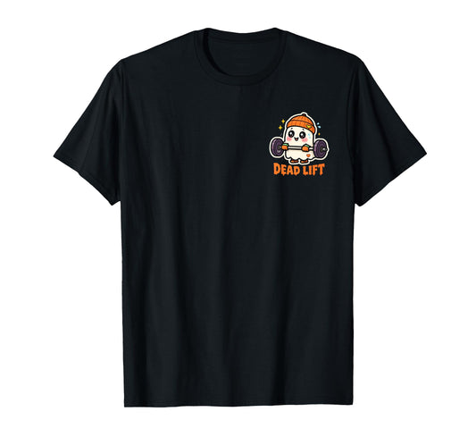 Dead Lift Funny Ghost Gym Halloween Weightlifting Pocket T-Shirt