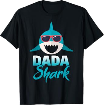 Dada Shark Wearing Cool Sunglasses Daddy T-Shirt