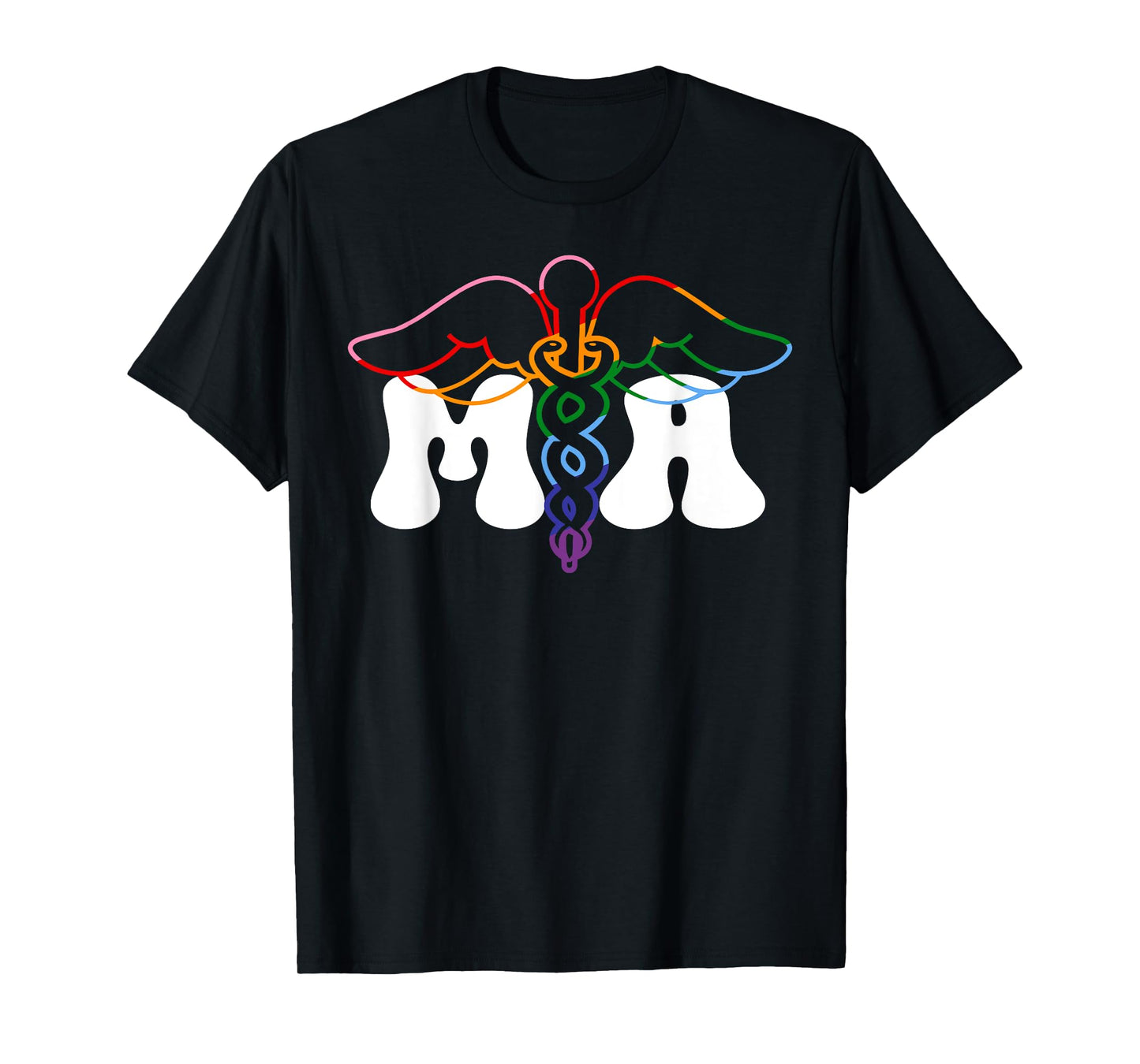 LGBTQ MA Nurse Medical Assistant Gay Pride Medical Rainbow T-Shirt