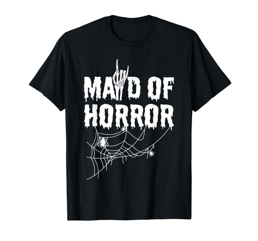 Maid Of Horror Bride Bridesmaid Halloween Bachelorette T-Shirt