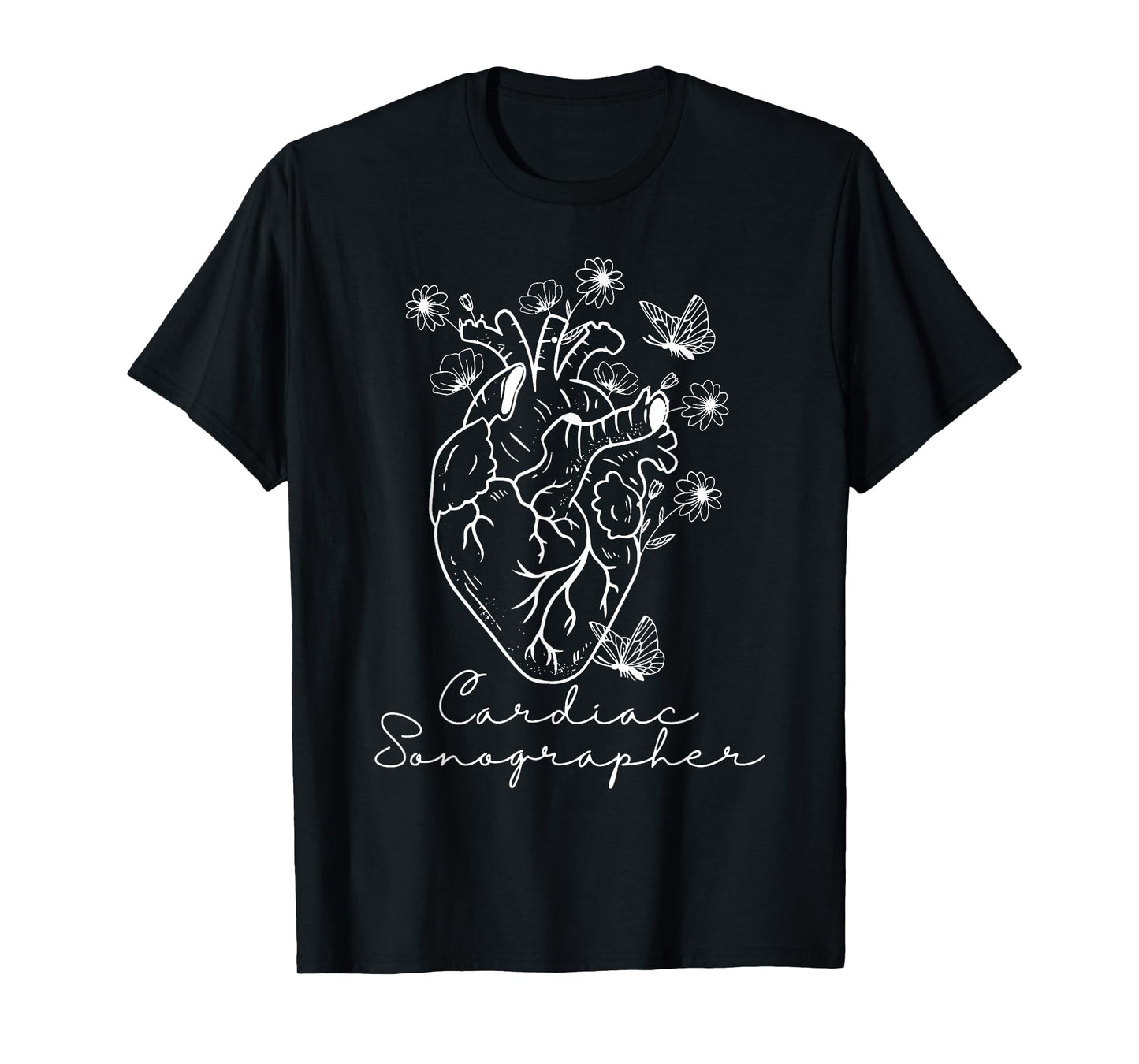 Anatomical Heart Cardiac Sonographer RDCS Echocardiographer T-Shirt