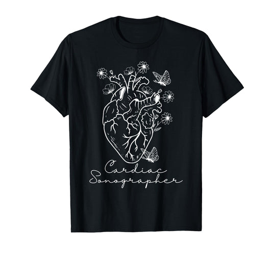 Anatomical Heart Cardiac Sonographer RDCS Echocardiographer T-Shirt