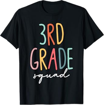 3rd Grade Squad Third Grade Teacher Crew Back To School T-Shirt