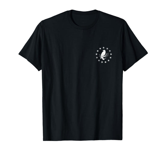 Distressed Black Crow USA Flag Funny Retro Vintage Patriotic T-Shirt