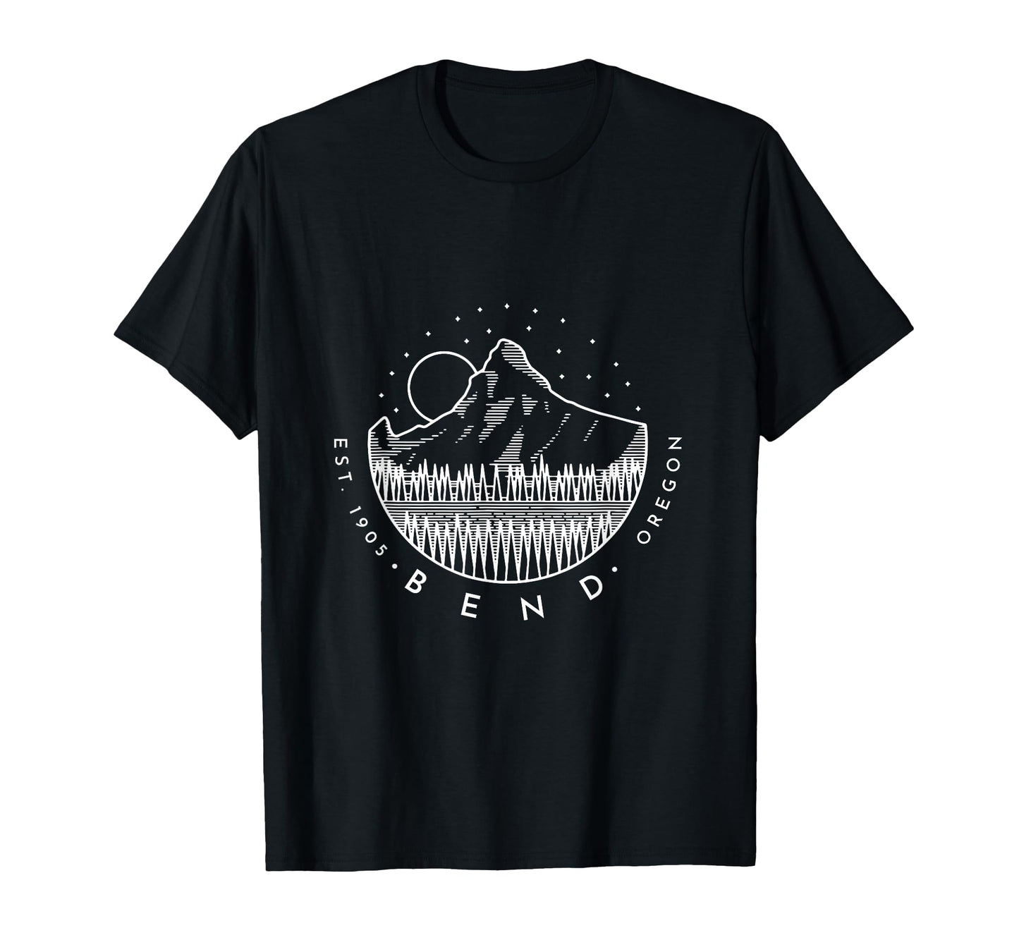 Bend Oregon Mountain And Forest Simple Minimal Design T-Shirt