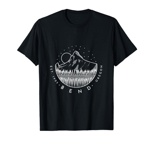 Bend Oregon Mountain And Forest Simple Minimal Design T-Shirt