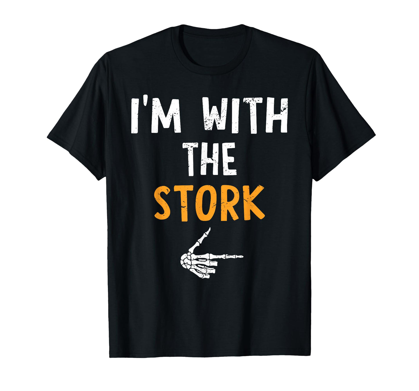 I'm with The Stork Costume Halloween Matching Couple T-Shirt