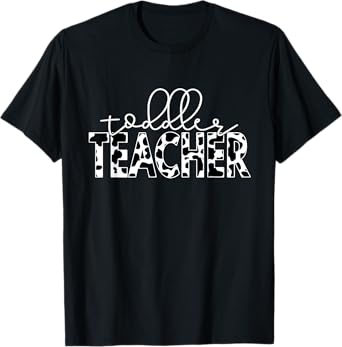 Cow Print for Daycare Preschool Infant and Toddler Teachers T-Shirt for Men Women