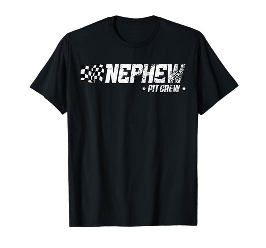 Nephew Pit Crew Race Car Birthday Family Racing T-Shirt
