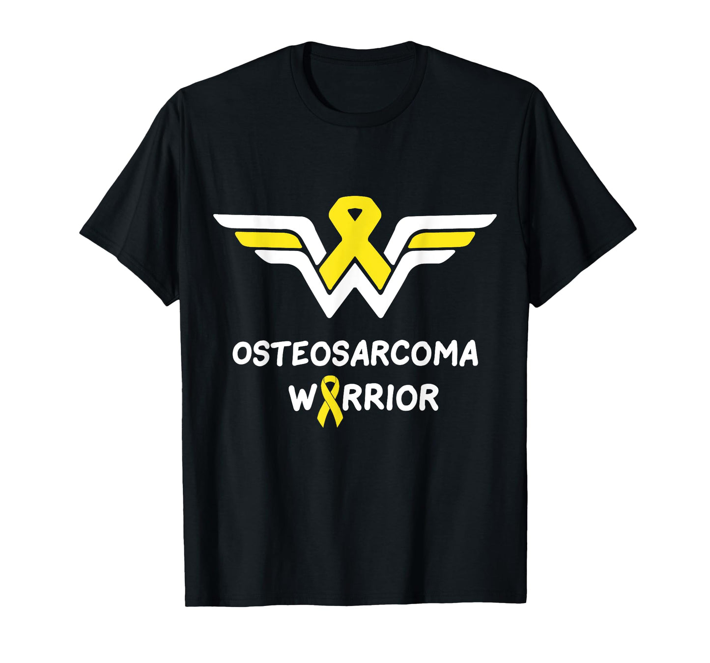 Osteosarcoma Awareness Warrior Support Yellow Ribbon Gifts T-Shirt