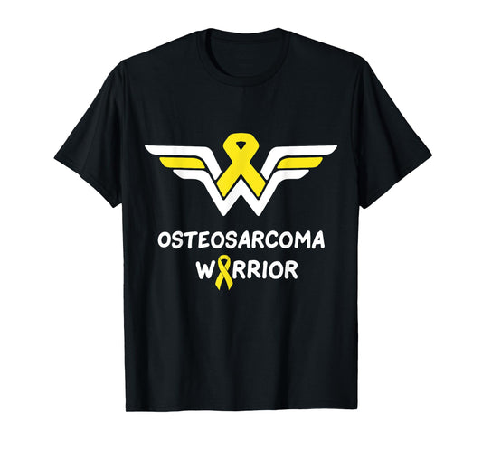 Osteosarcoma Awareness Warrior Support Yellow Ribbon Gifts T-Shirt