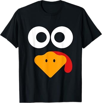 Thanksgiving Shirts for Women Kids Men Turkey Face Family T-Shirt