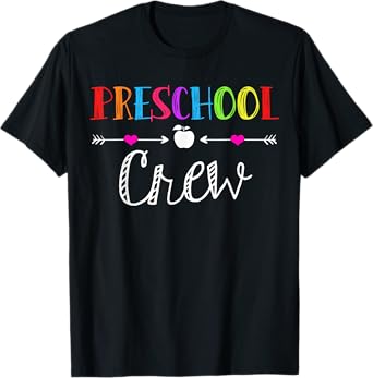 Preschool Crew Teacher Funny First Day Of School Kids Gift T-Shirt