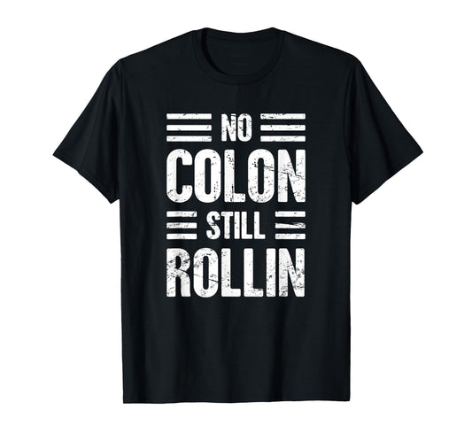 Colon Get Well Soon Gifts For Colectomy Patients Unisex-Adults Black Cotton Polyester Short Sleeve T-Shirt Small Classic Fit Modern Funny Colon Surgery Graphic Design