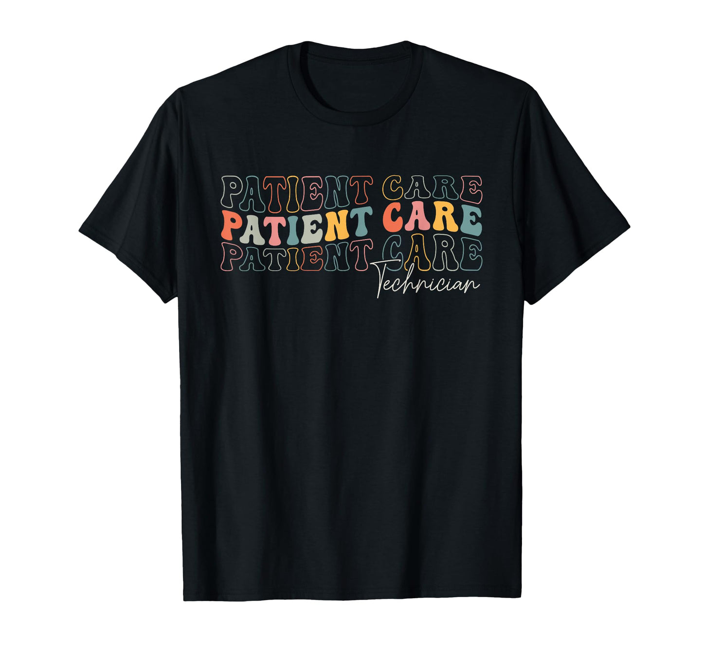 Patient Care Technician Appreciation Week Healthcare Groovy T-Shirt