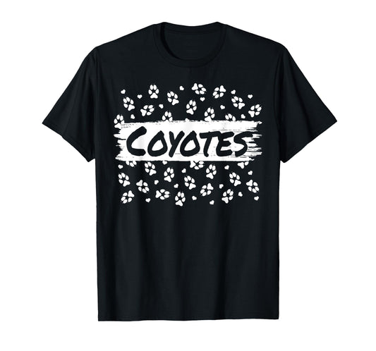 Coyote Mascot School Spirit Men Women Leopard Graduation Kid T-Shirt